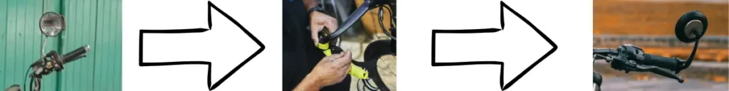 Installing a bar-end mirror on a motorcycle